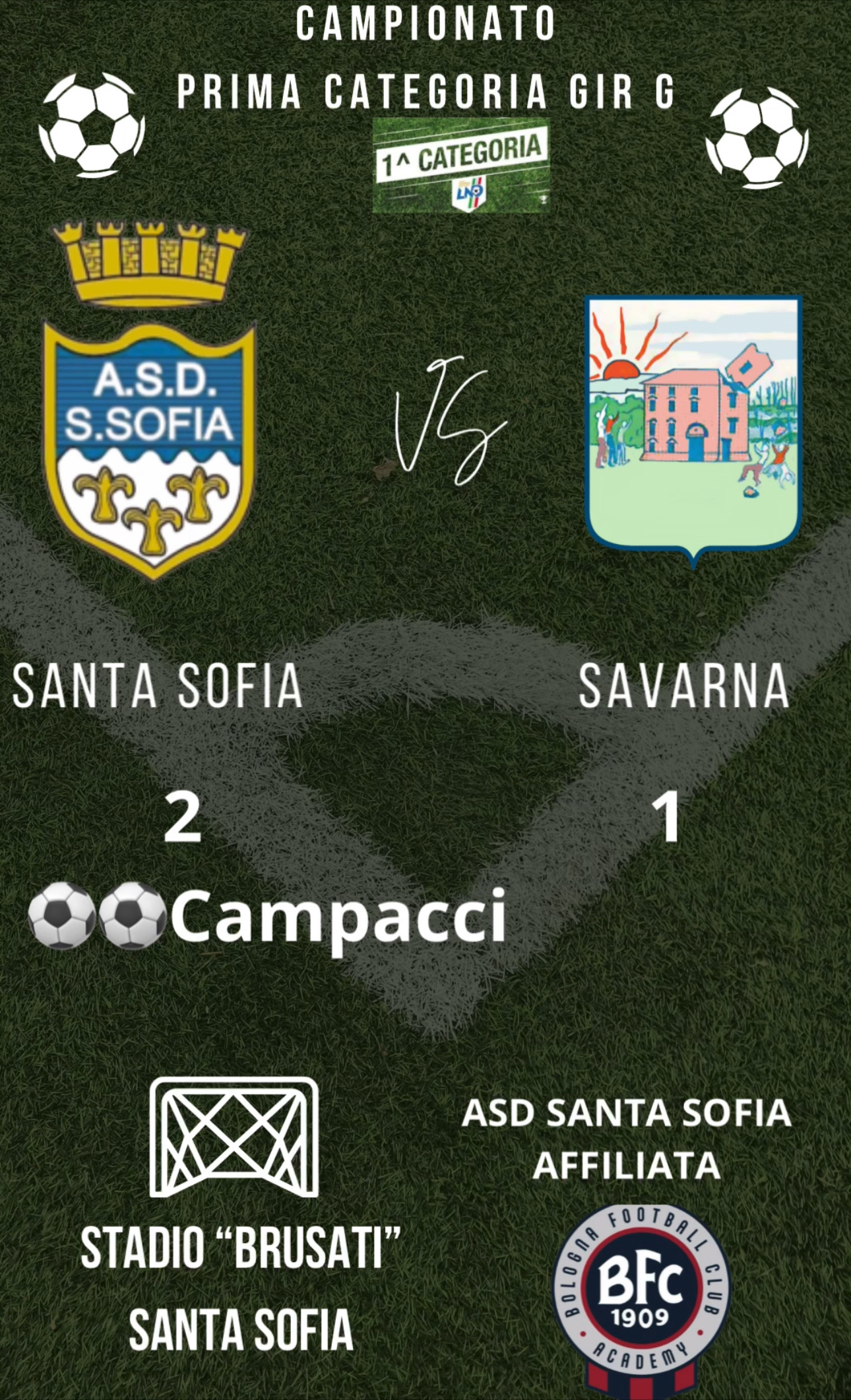 1SQ: S. Sofia vs Savarna 2-1