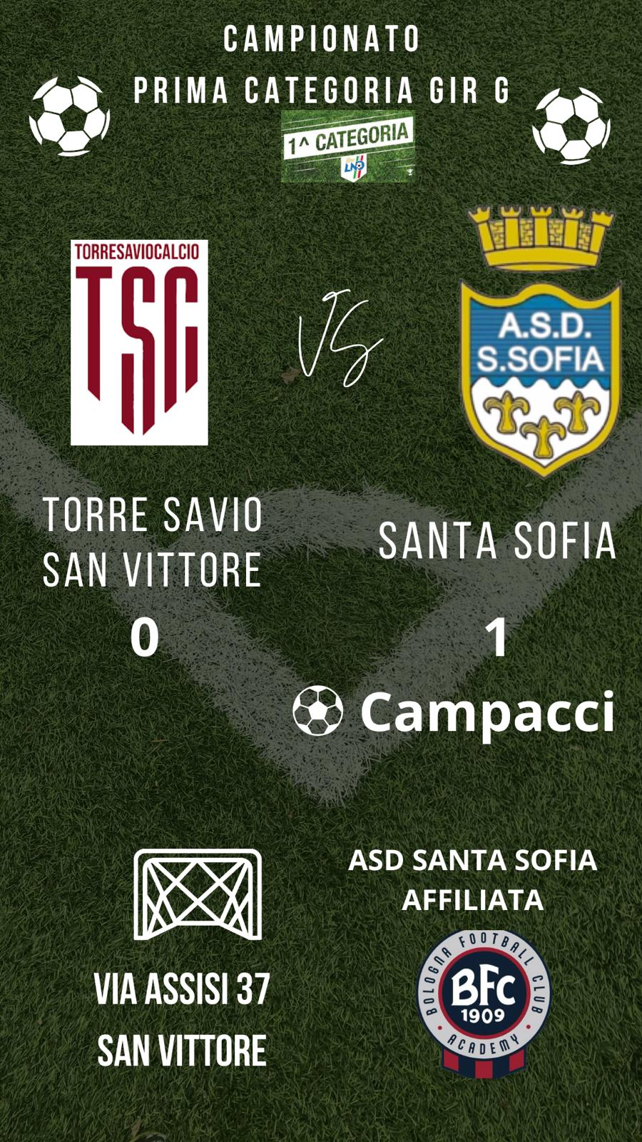 1SQ: Torre Savio vs S.Sofia 0-1