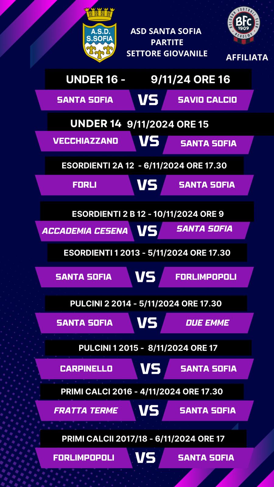 SGS: le partite della settimana